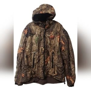 Huntworth Oak Pattern Camo Pattern Medium Weight Fleece Lined Jacket
